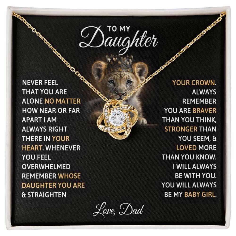 Daughter™ Necklace - Proud of You - Love Knot