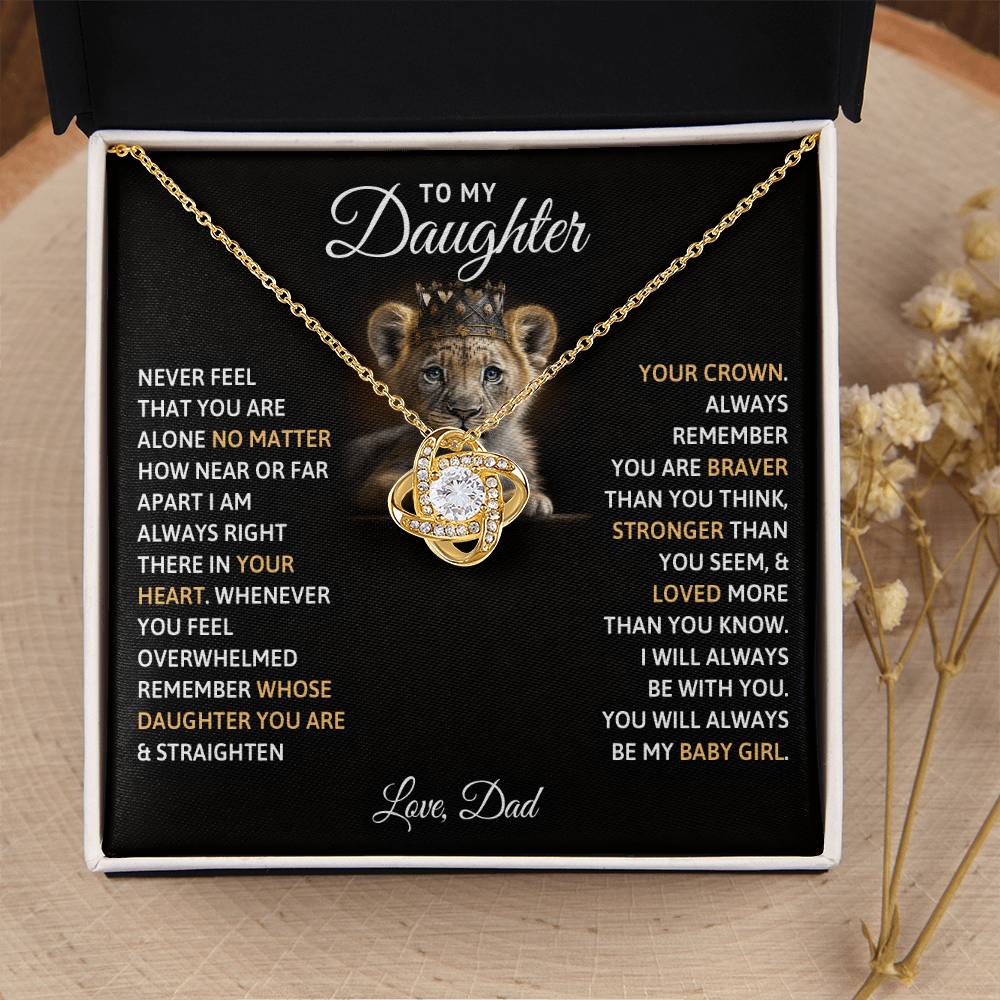 Daughter™ Necklace - Proud of You - Love Knot