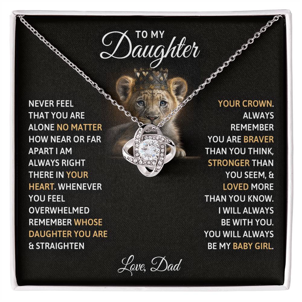 Daughter™ Necklace - Proud of You - Love Knot